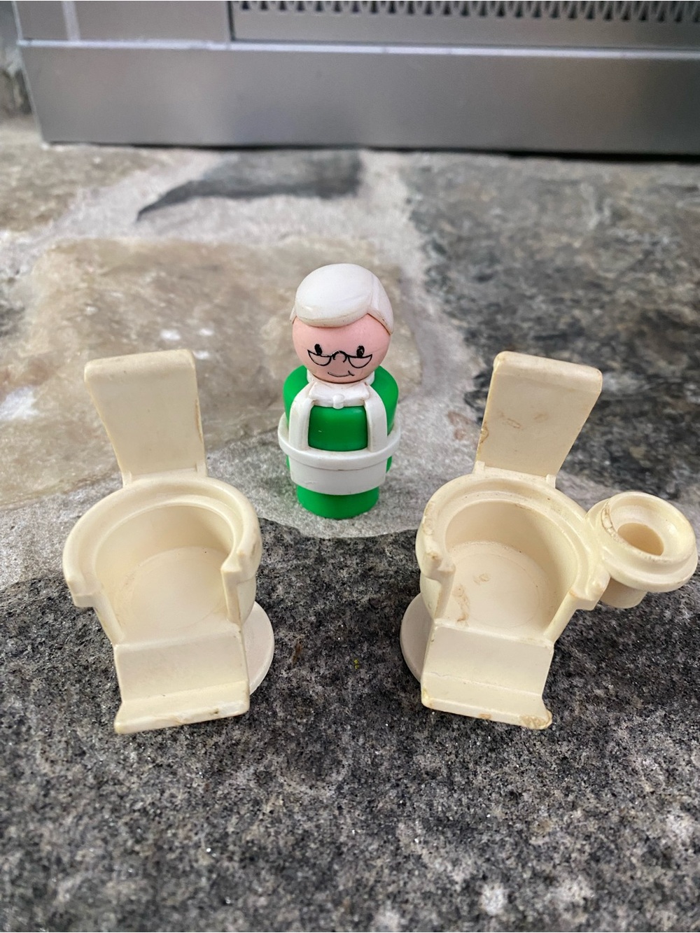 Vintage Fisher Price Barber set Little People